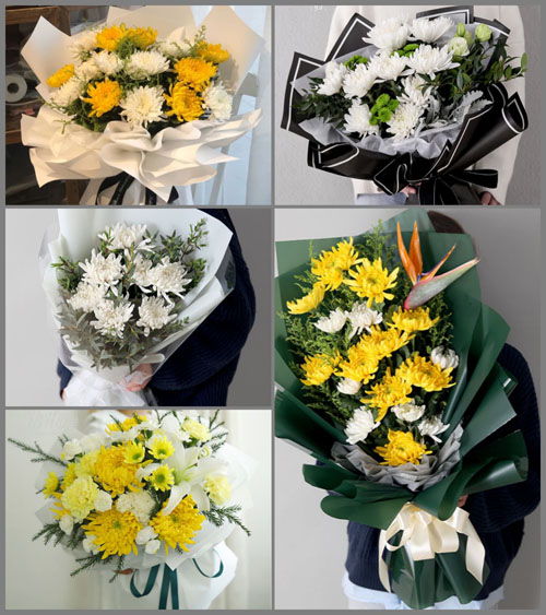 山东青岛胶州市营海街道东匡家茔村白事花束代送
